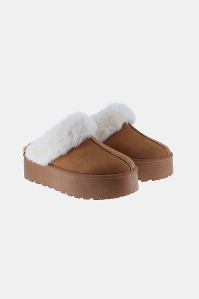 Fur Trim Slippers