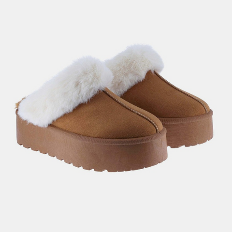 Fur Trim Slippers