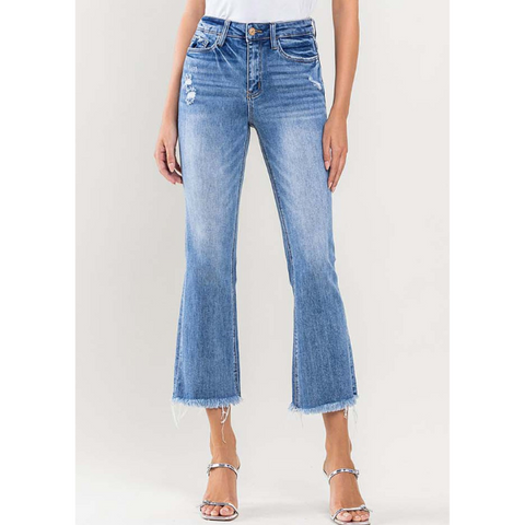 Vervet High Rise Cropped Flare Jeans